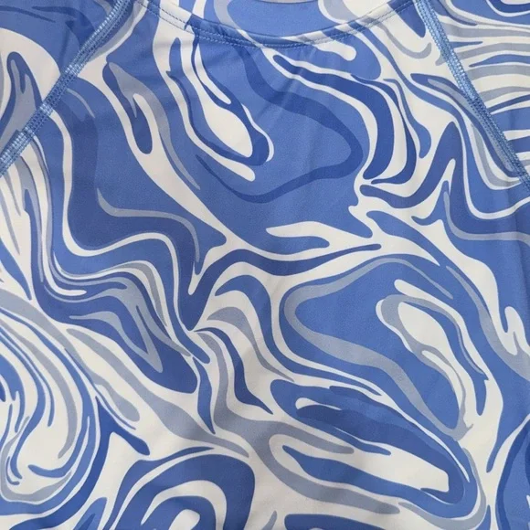 Long Sleeve Rash Guard Set Two Piece Tie Dye Bathing Suit for Kids UPF 50+ - Picture 2 of 3